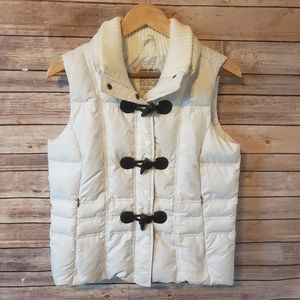 Eddie Bauer White Goose Down Vest Medium